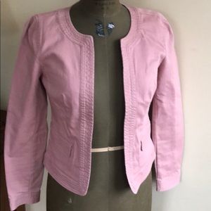 Loft Dusty Rose Open-Style “Denim” Jacket